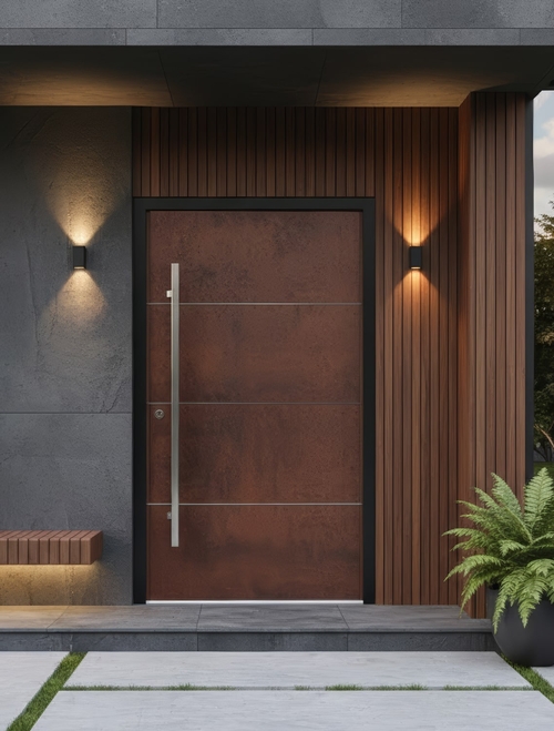 Широкая дверь с длинной ручкой